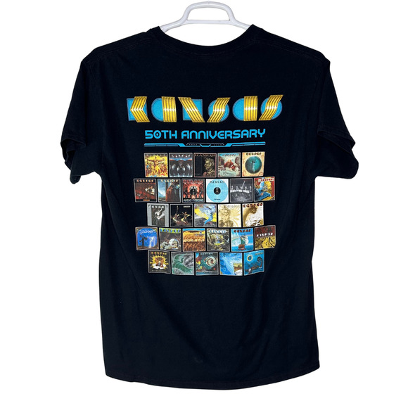 Kansas 50th Anniversary Shirt Men Medium Black Band Tour Album‎ Art Rock Music - Picture 2 of 3